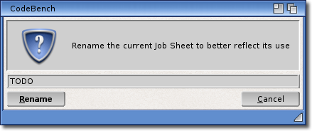 Renaming a Job Sheet
