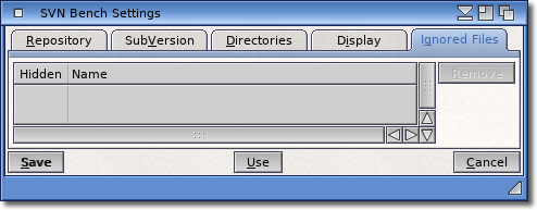 Ignored Files preferences